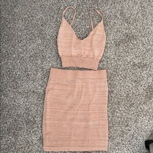 Superdown Blush Skirt Set